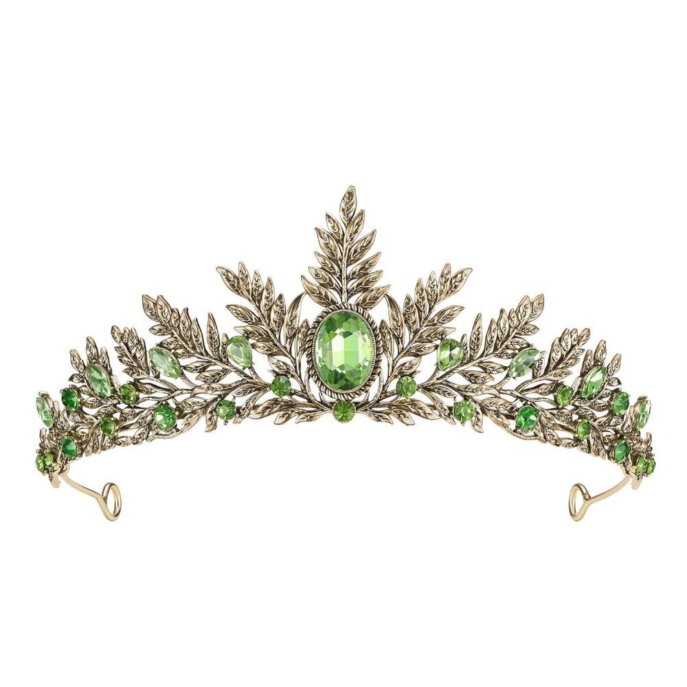 Queen Crown for Women Elf Fairy Headpiece Tiaras Cosplay Prom Accessories